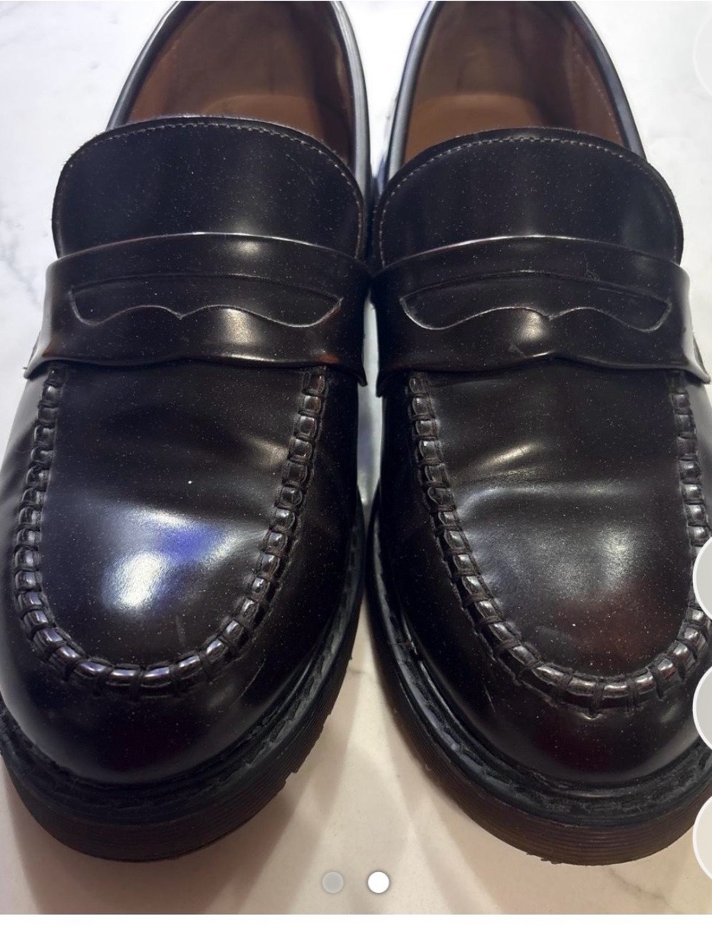 Source Unknown Dark Brown Men’s Leather Penny Loafers